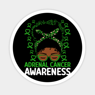 Afro Messy Bun Adrenal Cancer Awareness Magnet